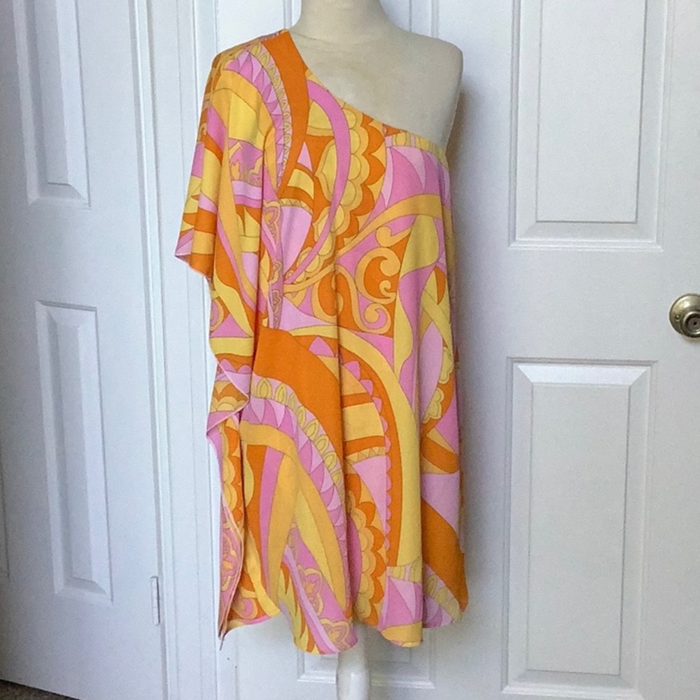 Show Me Your MuMu Trish Caribbean Cocktail one shoulder mini dress. Size S. NWOT - Picture 4 of 10
